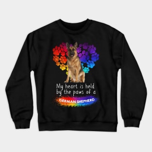 My Heart Is Held By The Paws Of A German Shepherd Crewneck Sweatshirt